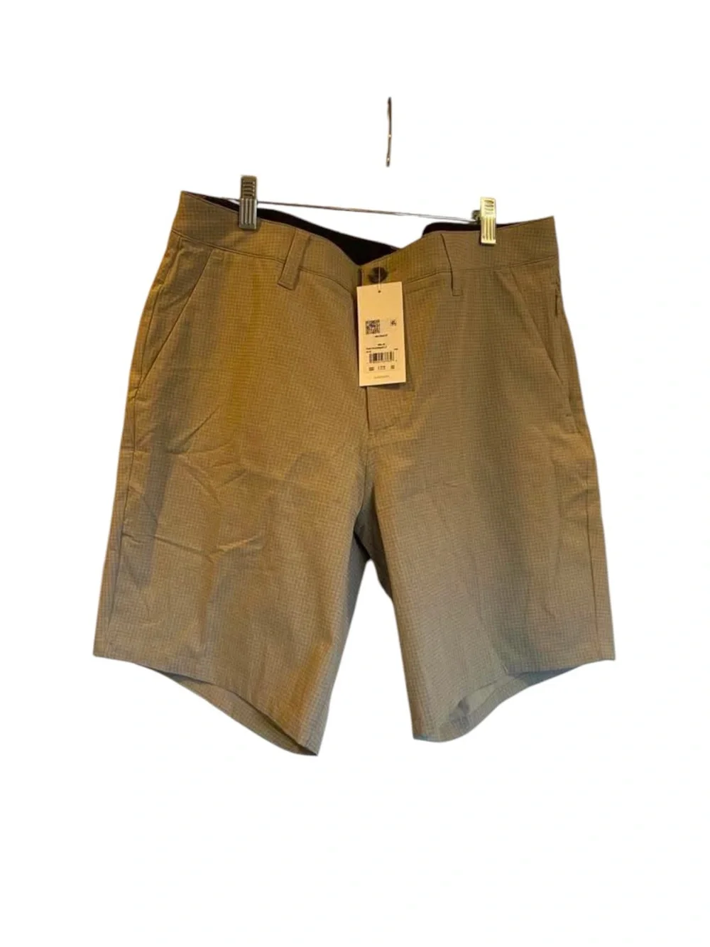 NWT Vuori Men’s Aim Short 8” KHAKI HOUNDSTOOTH Size: 32